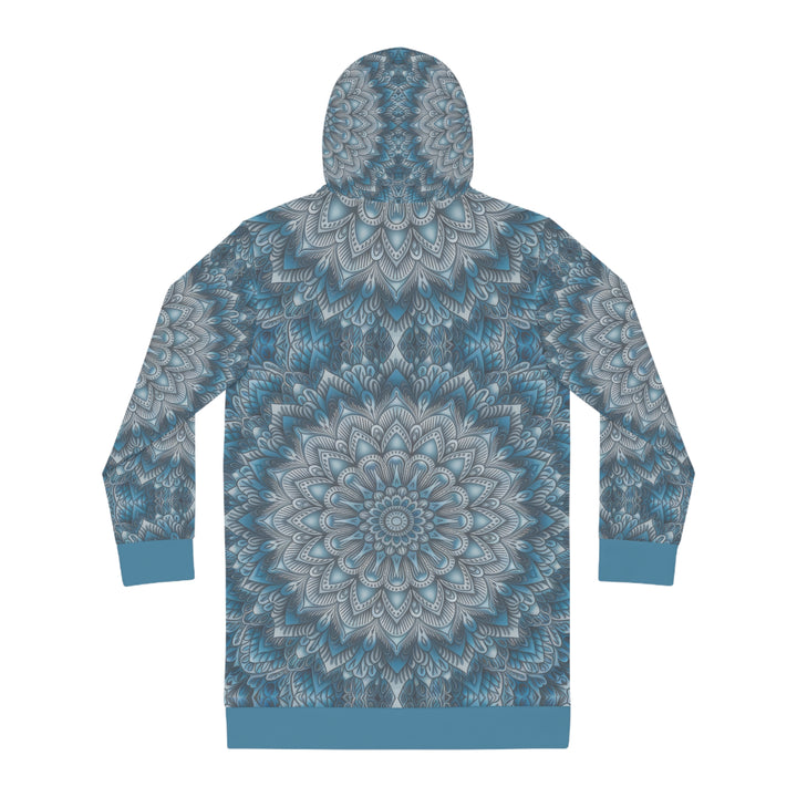 Blue Mandala Hoodie Dress