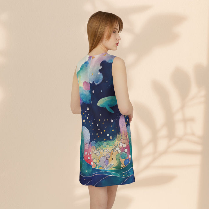 A-line Sleeveless Dress (AOP) - Under The Sea