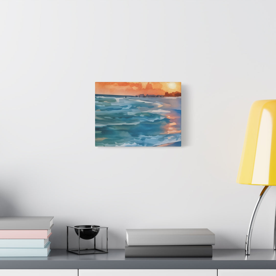 Coastal Sunset Canvas Art – Ocean and Beach Wall Décor