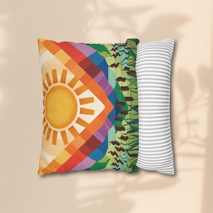 Seminole Sunburst - Vibrant Sunburst Decorative Pillowcase