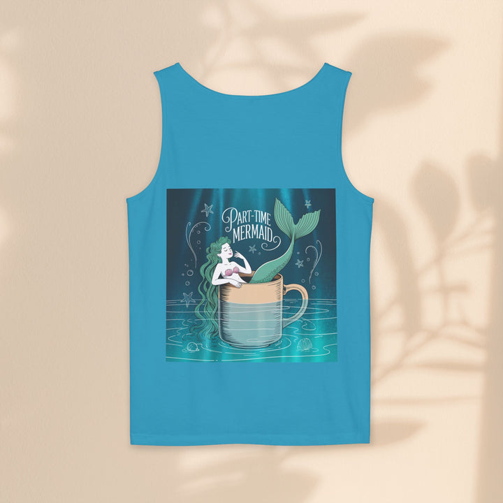Part-Time Mermaid Unisex Tank Top, Casual Summer Tee, Cute Beachwear, Gift for Ocean Lovers, Quirky Mermaid Apparel