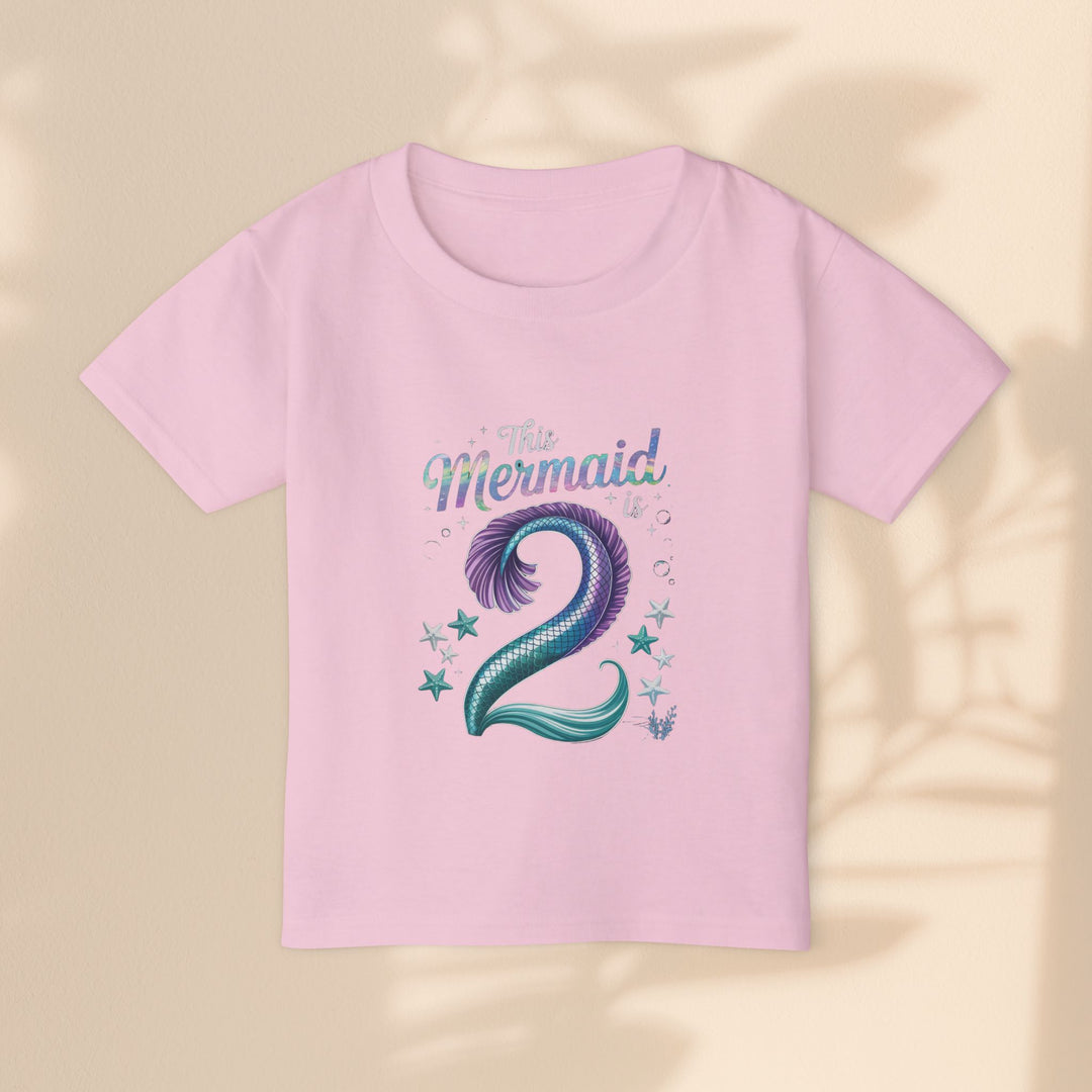 2 year old Mermaid Toddler T-Shirt | Cute Birthday Shirt, Kids Apparel, Toddler Gift, Mermaid Theme, Ocean Birthday Party