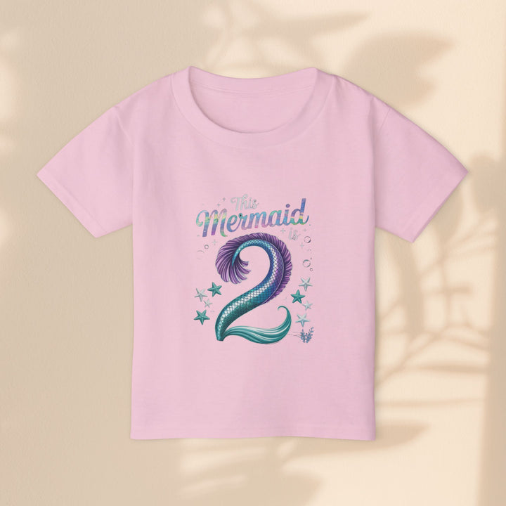 2 year old Mermaid Toddler T-Shirt | Cute Birthday Shirt, Kids Apparel, Toddler Gift, Mermaid Theme, Ocean Birthday Party