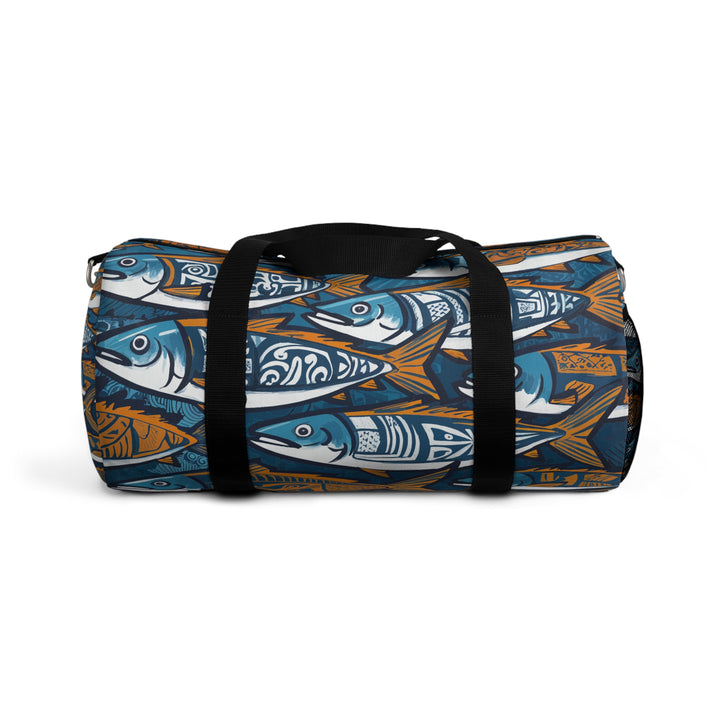 Duffel Bag - Fish Tribal Blue