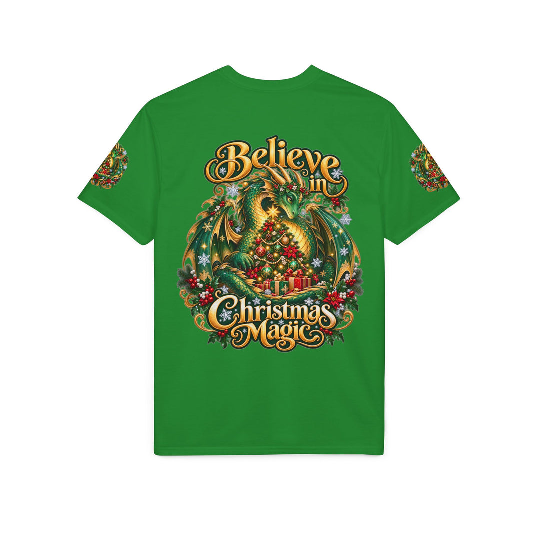 Christmas Dragon T-Shirt — "Believe in Christmas Magic" Holiday Tee