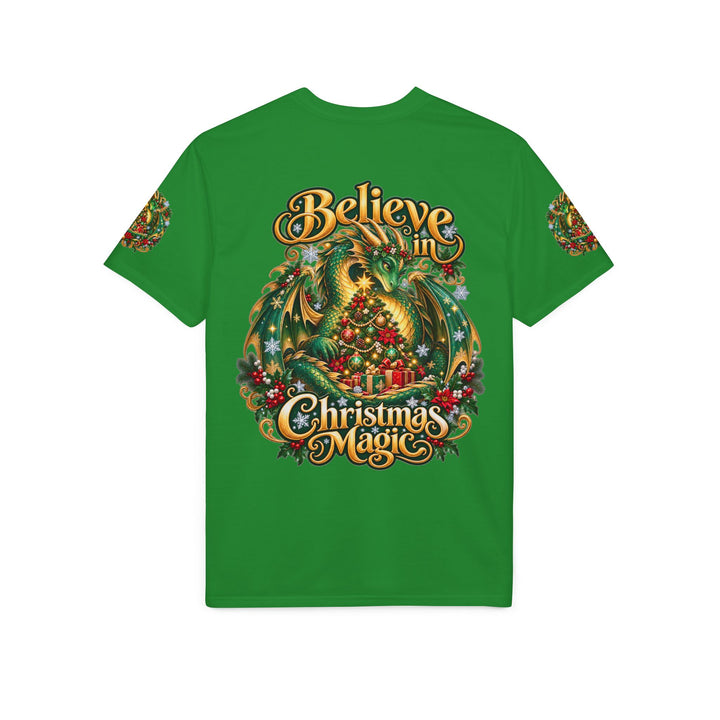 Christmas Dragon T-Shirt — "Believe in Christmas Magic" Holiday Tee