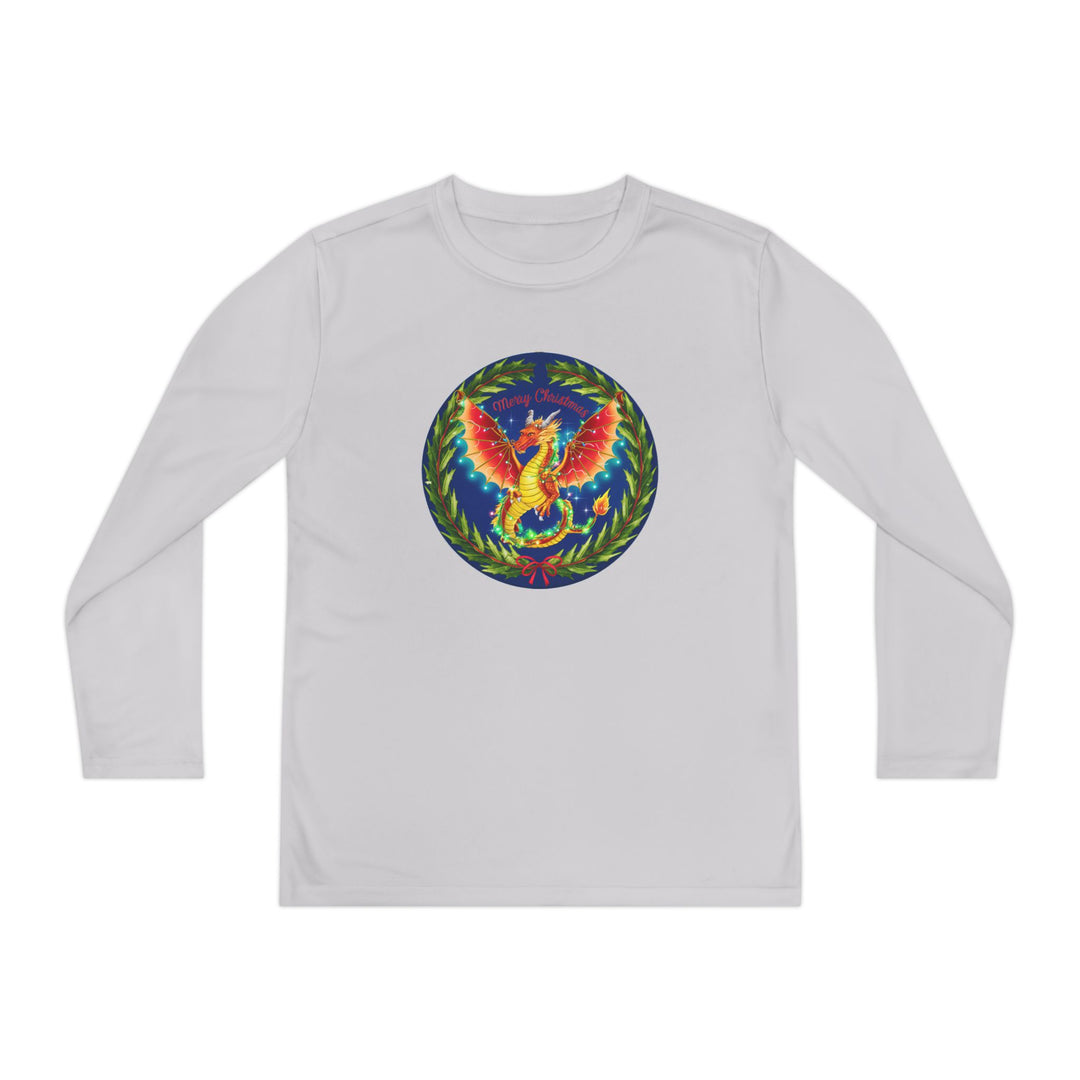 Youth Long Sleeve Competitor Tee - Christmas Dragon