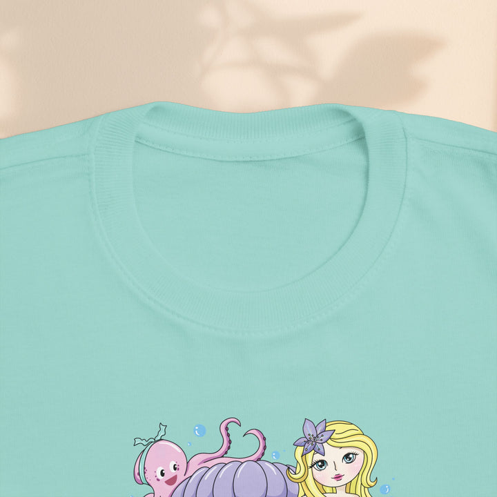 Age 6 Toddler Tee with Mermaid & Octopus Design - Birthday Celebration, Gifts for Ages 6