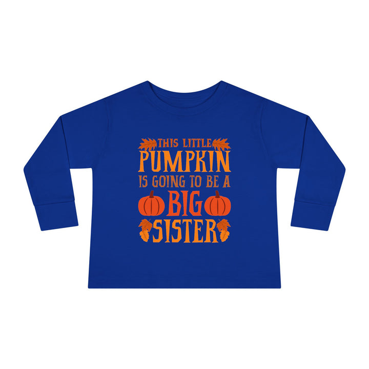 Toddler Long Sleeve Tee - Big Sister Pumpkin