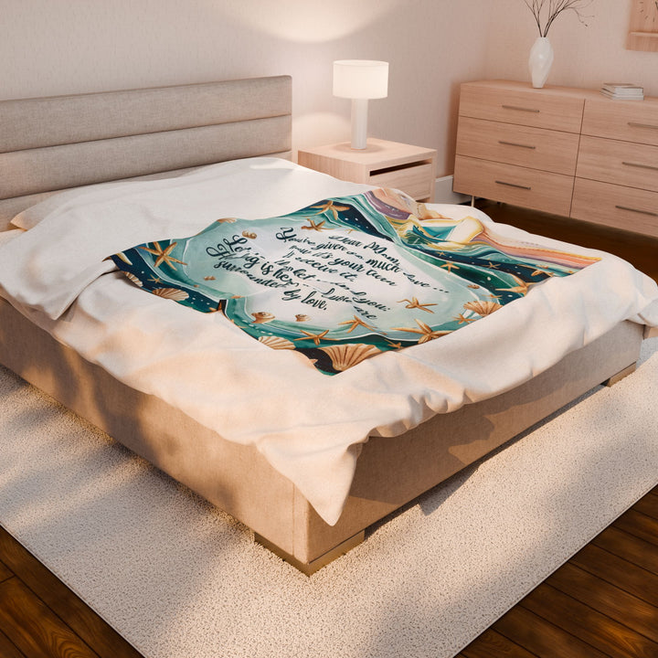 Personalized Mother's Day Velveteen Plush Blanket - Comforting Love & Healing Message