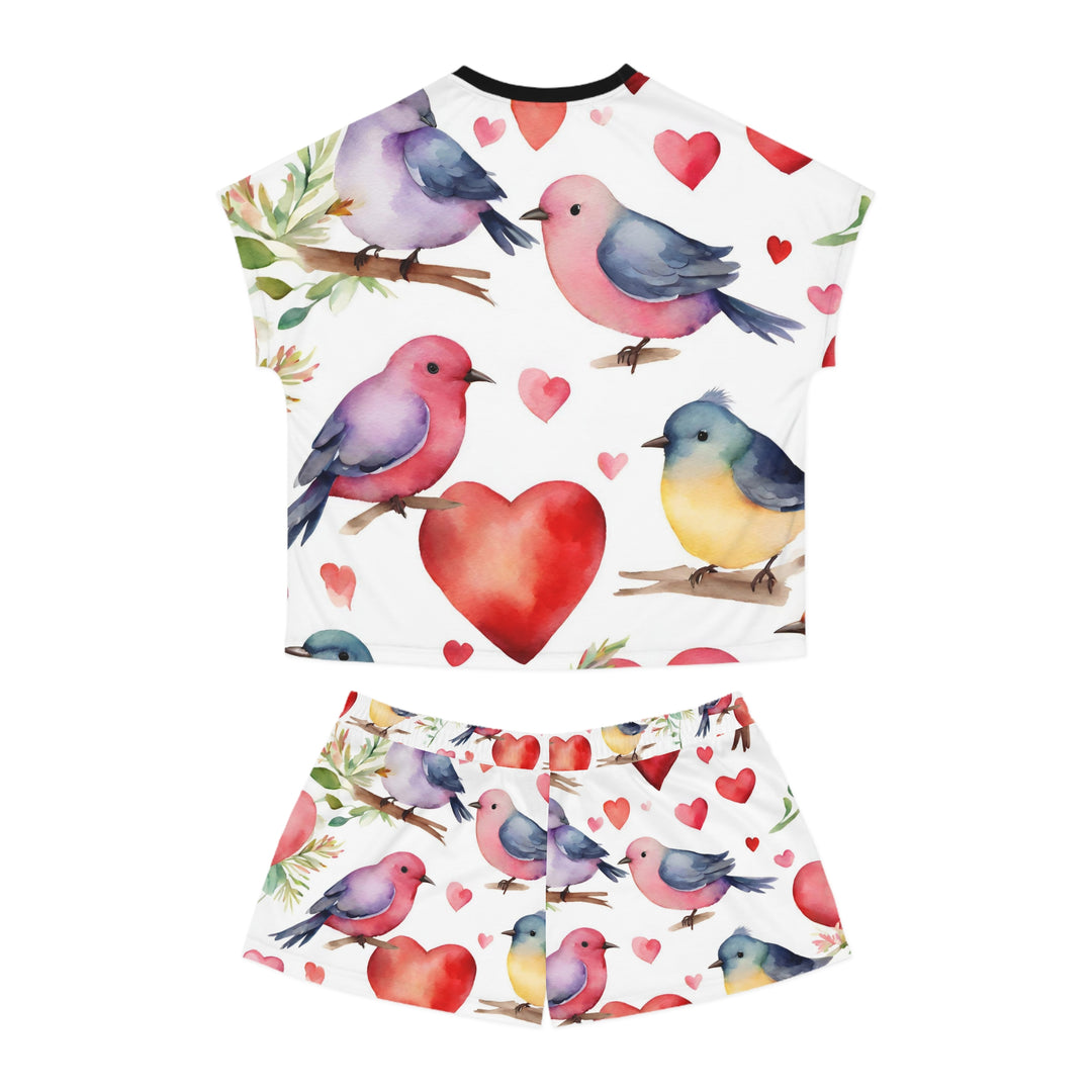 Women's Short Pajama Set - Love Birds