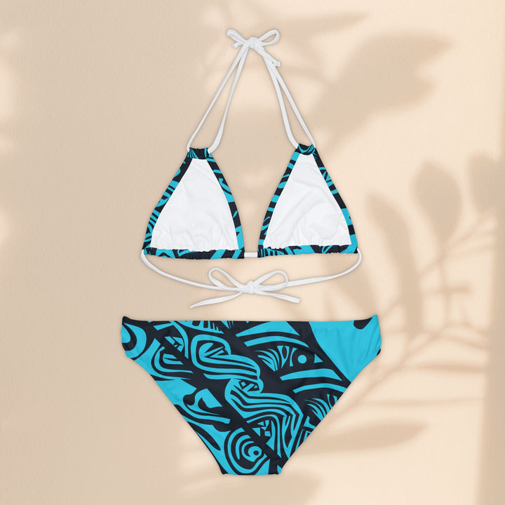 String Bikini Set - Tribal Blue