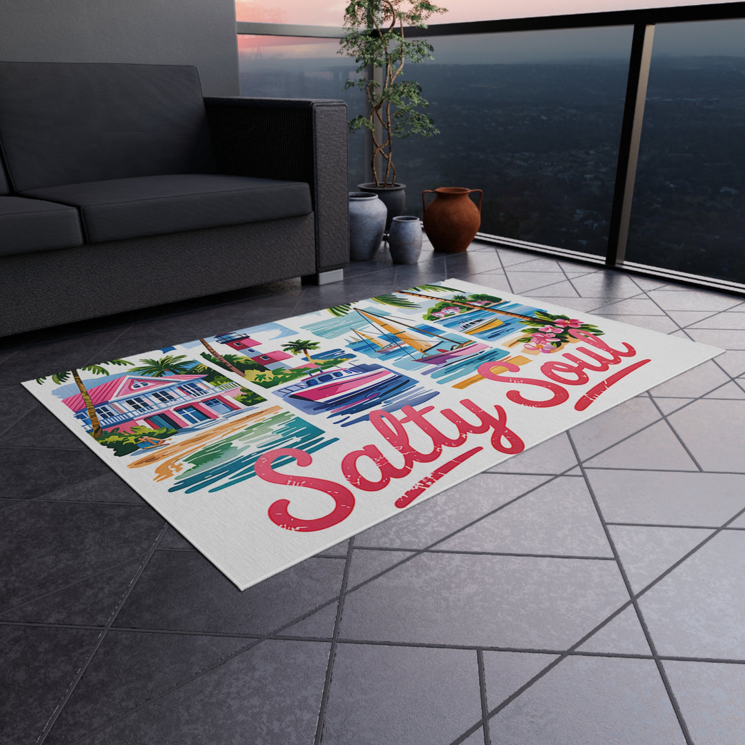 Pensacola Florida Outdoor Rug, Coastal Home Accessory