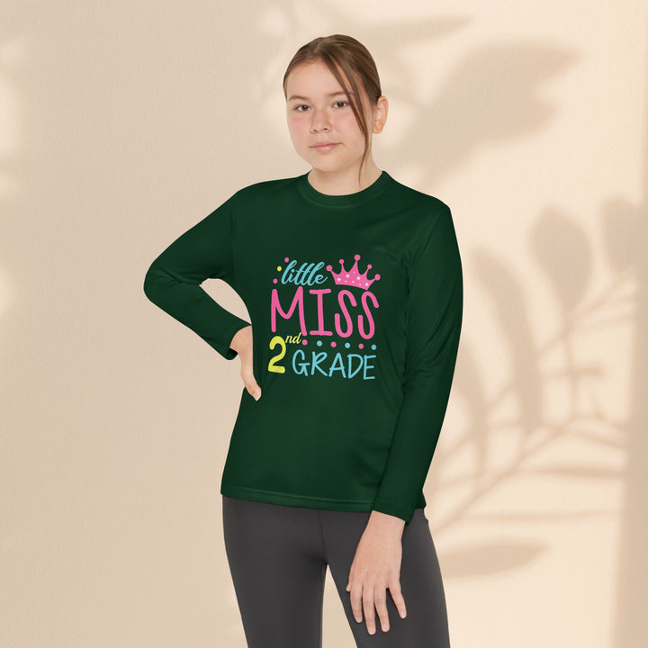Youth Long Sleeve Birthday Tee, Kids' Birthday Shirt, Little Miss 2nd Grade Top, Tween Long Sleeve Shirt, Fun Celebration Apparel
