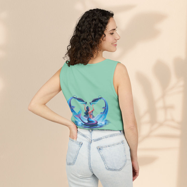 Aquarius Unisex Garment-Dyed Tank Top, Zodiac Apparel, Astrology Gift, Summer Outfit, Festival Wear, Birthday Gift