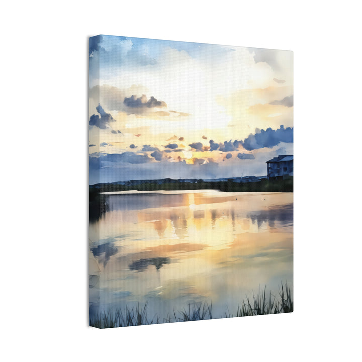 Serene Sunset Landscape Canvas Wall Art