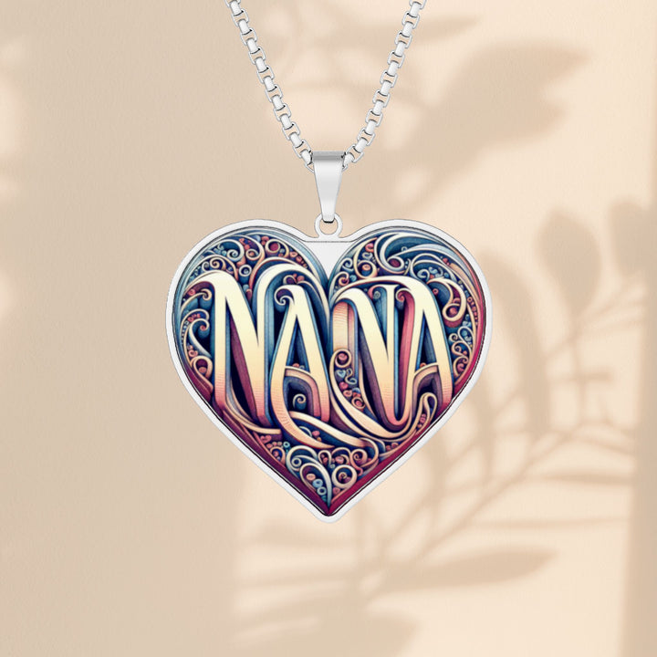 Custom Heart Photo Pendant — 'NANA' Personalized Necklace