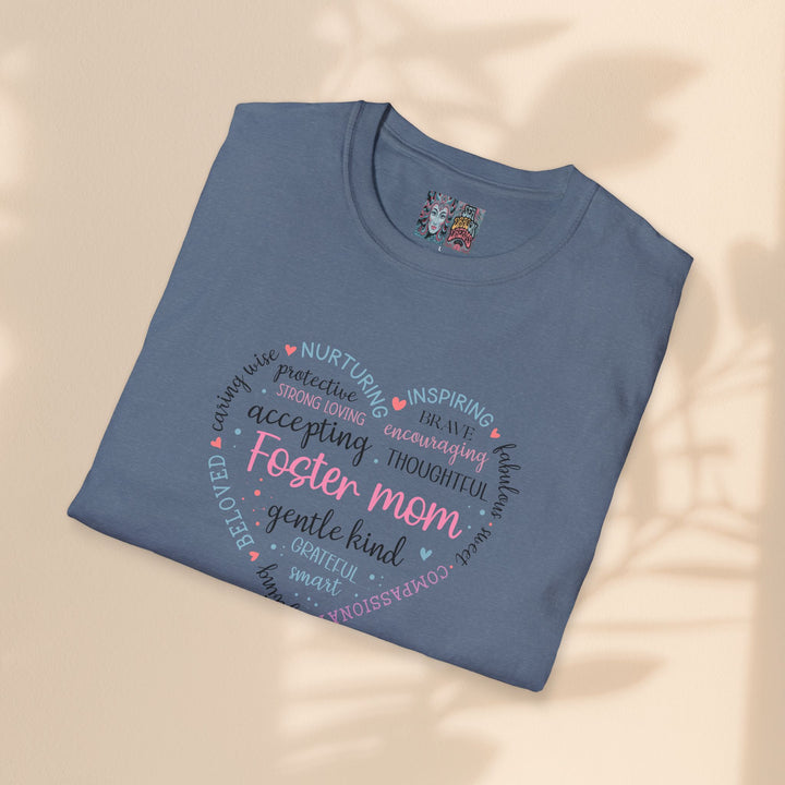 Foster Mom Heart T-Shirt - Unisex Softstyle Tee for Every Occasion