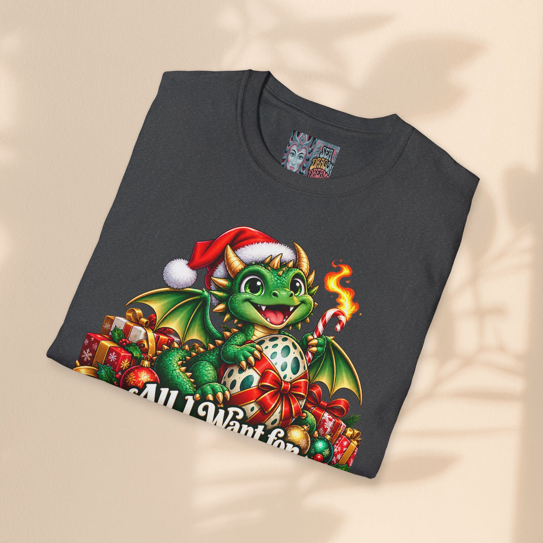 Christmas Dragons T-Shirt — "All I Want for Christmas Is More Dragons" Cute Holiday Tee
