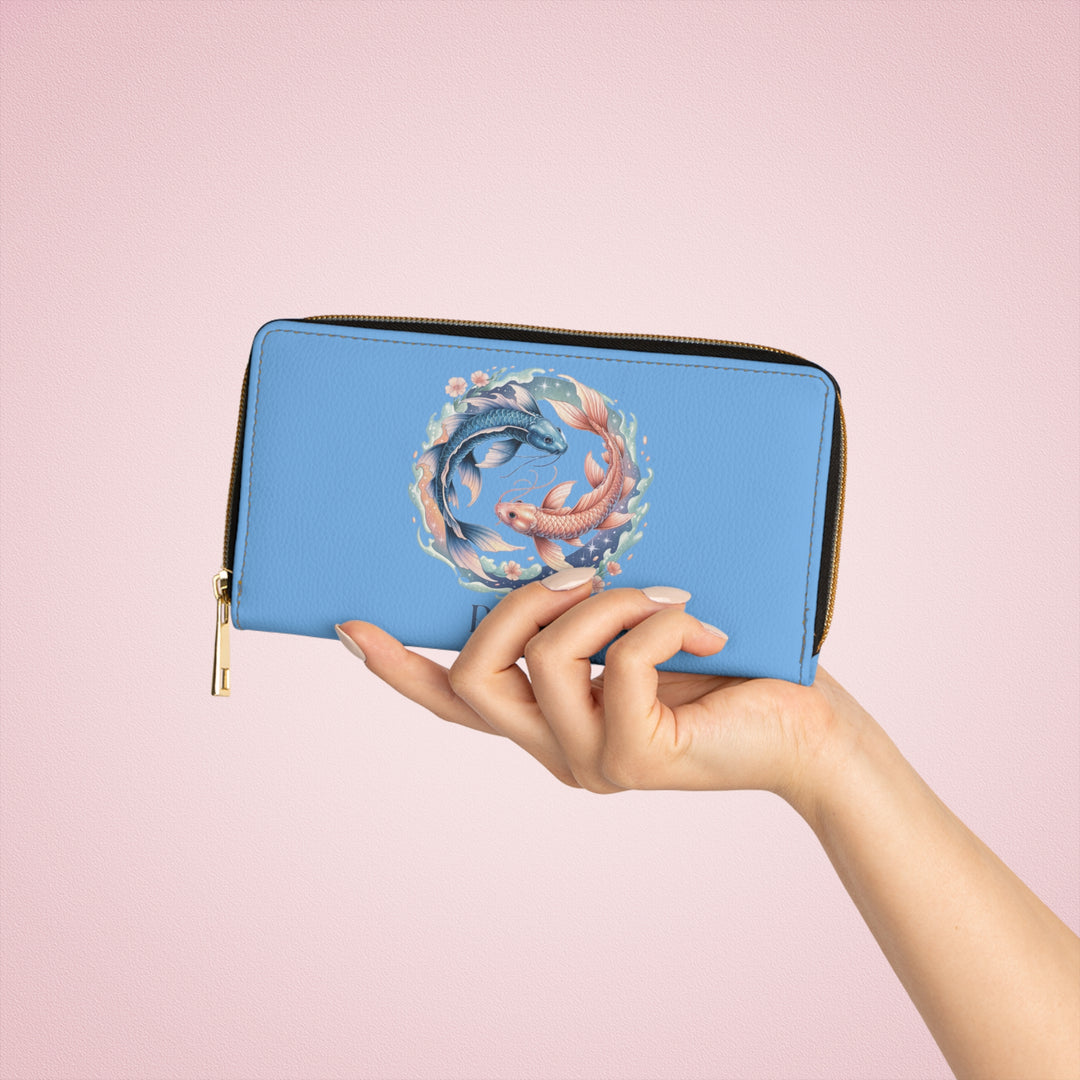 Pisces Zipper Wallet | Zodiac Print Wallet, Astrological Gift, Cute Coin Purse, Stylish Accessory for Pisces, Birthday Present