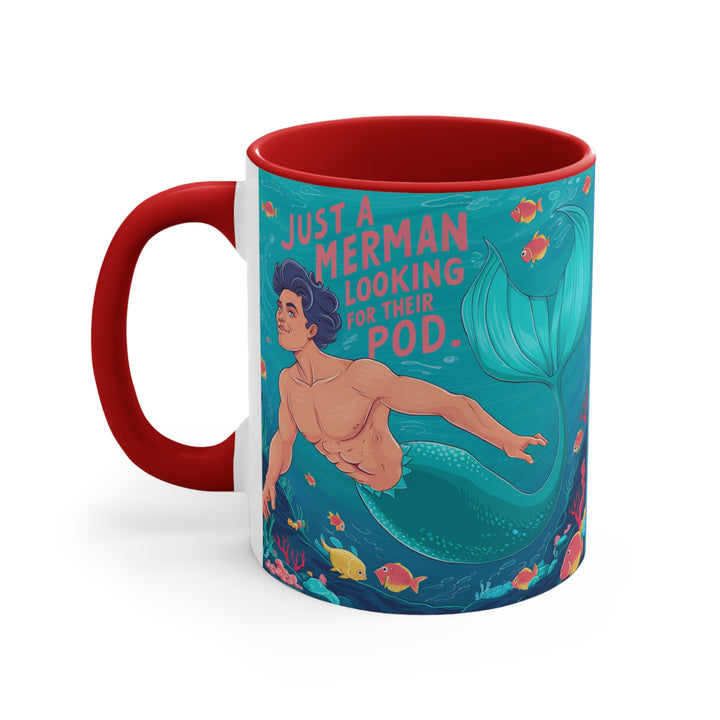 Accent Mugs - Merman Looking For His Pod