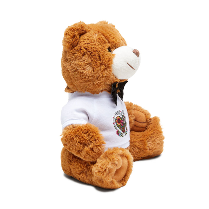 Teddy Bear with T-Shirt - Peace Love