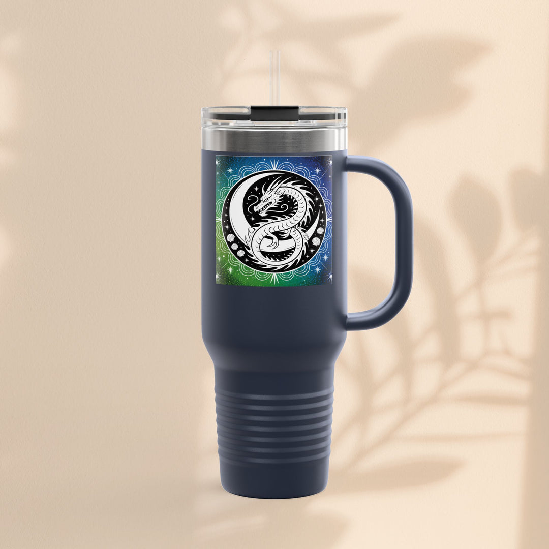 Galaxy Dragon Insulated Travel Mug - 40oz Eco-Friendly Water Bottle, Perfect for Camping, Road Trips, Gifts for Him/Her, Motivational Cup