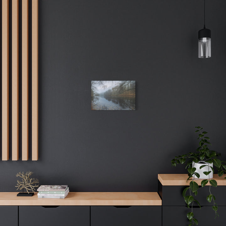 Foggy River Landscape Canvas Print – Nature Wall Art