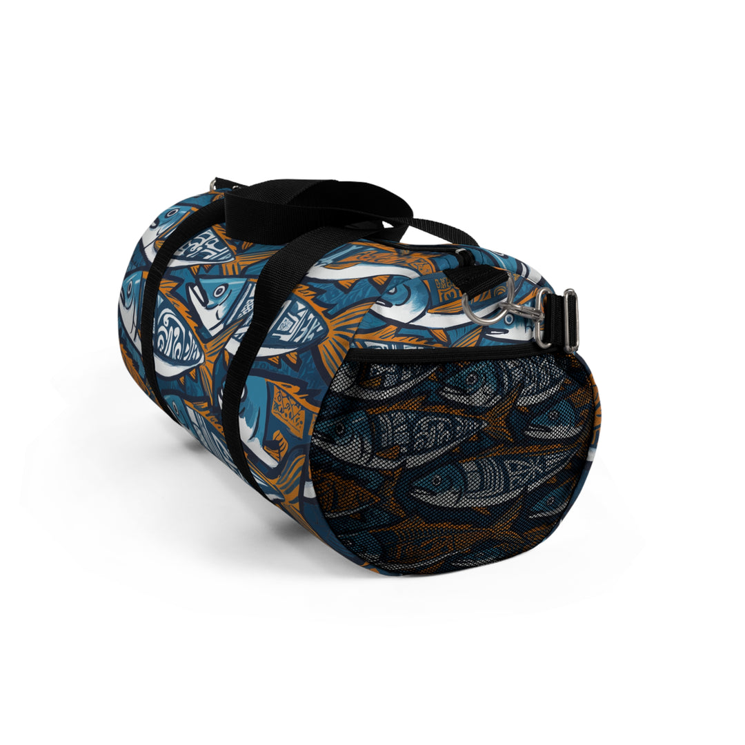 Duffel Bag - Fish Tribal Blue