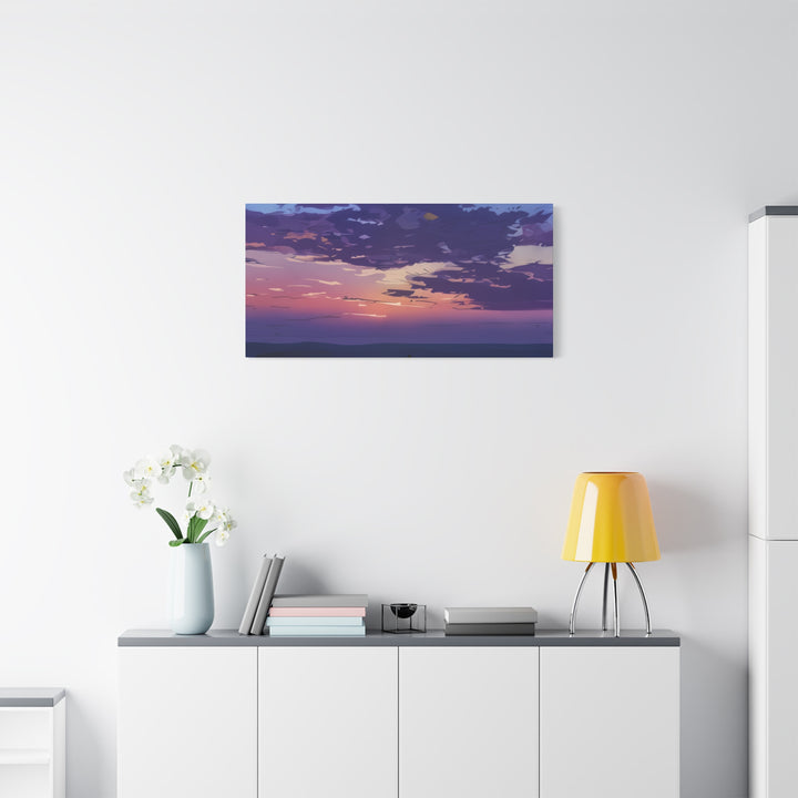 Elegant Sunset Canvas Print for Bedroom and Living Room