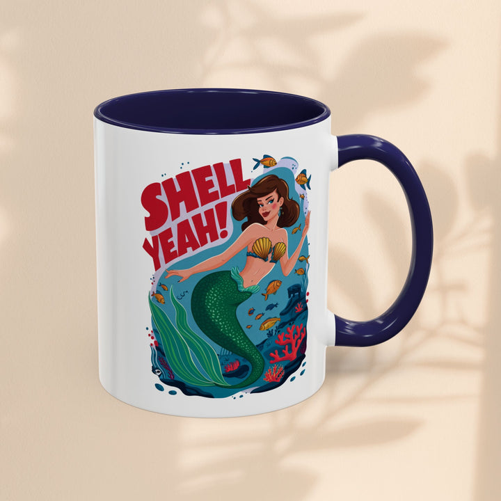 Accent Coffee Mug (11, 15oz) - Shell Yeah