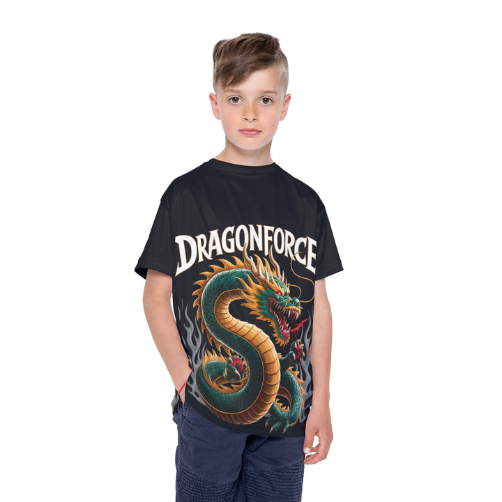 Kids Dragon Force Sports Jersey – AOP Tee for Future Champions, Team Spirit Wear, Birthdays & Halloween