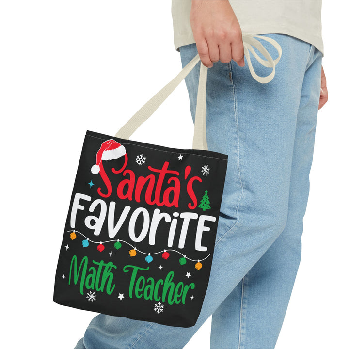 Tote Bag (AOP) - Santa's Favorite Math Teacher