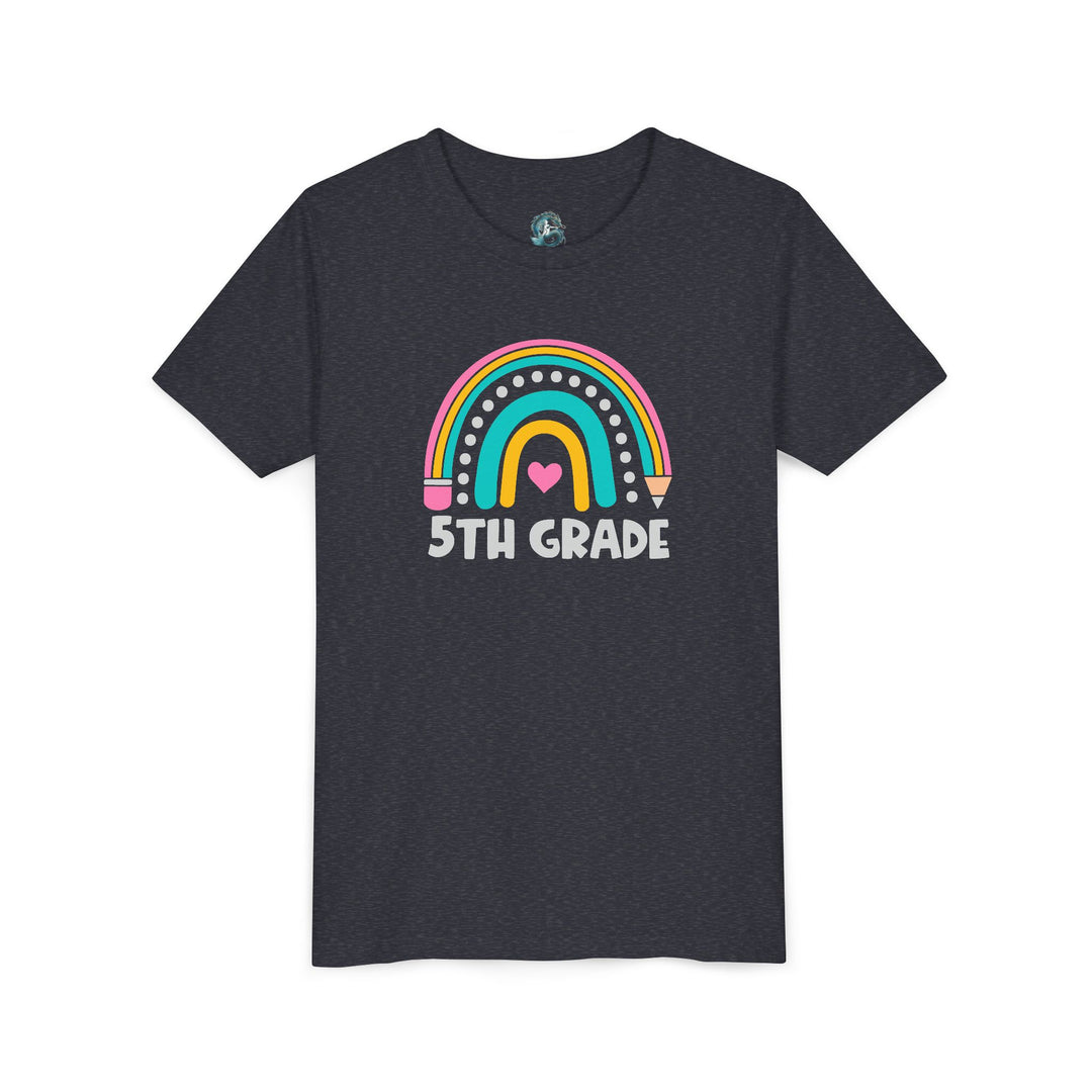 Rainbow 5th Grade Youth Tee, Back to School Shirt, Kids Birthday Gift, Elementary Student Apparel, Classroom Outfit, Fun Kids Wear
