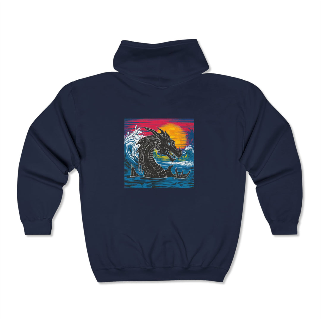 Unisex Heavy Blend™ Full Zip Hooded Sweatshirt - Conquering Dragon