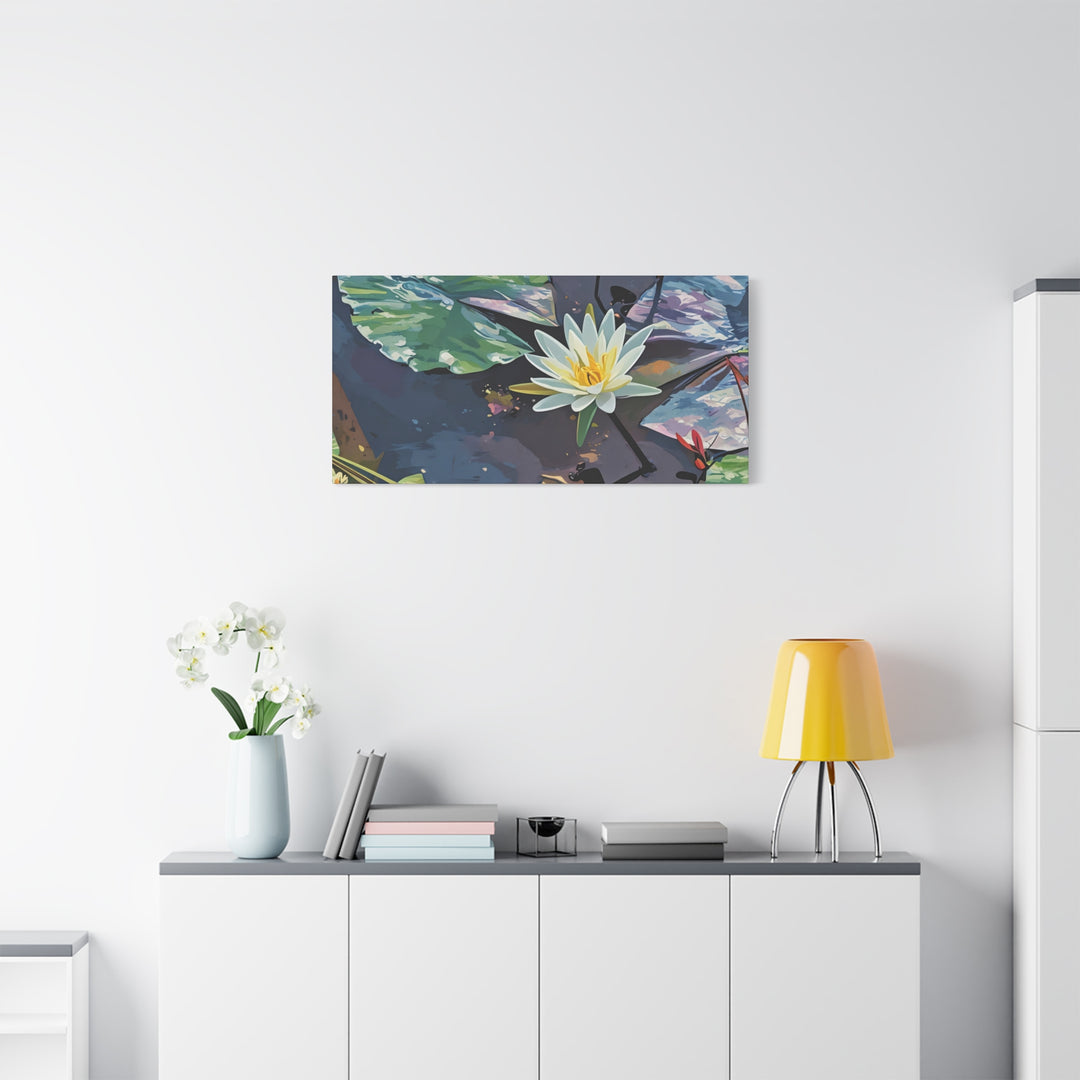 Water Lily Canvas Art Print – Nature Wall Décor
