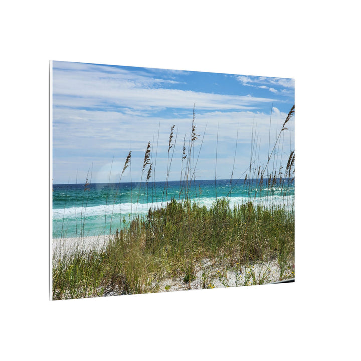 Coastal Dune Beach Canvas Print – Waves and Sea Oats Wall Art