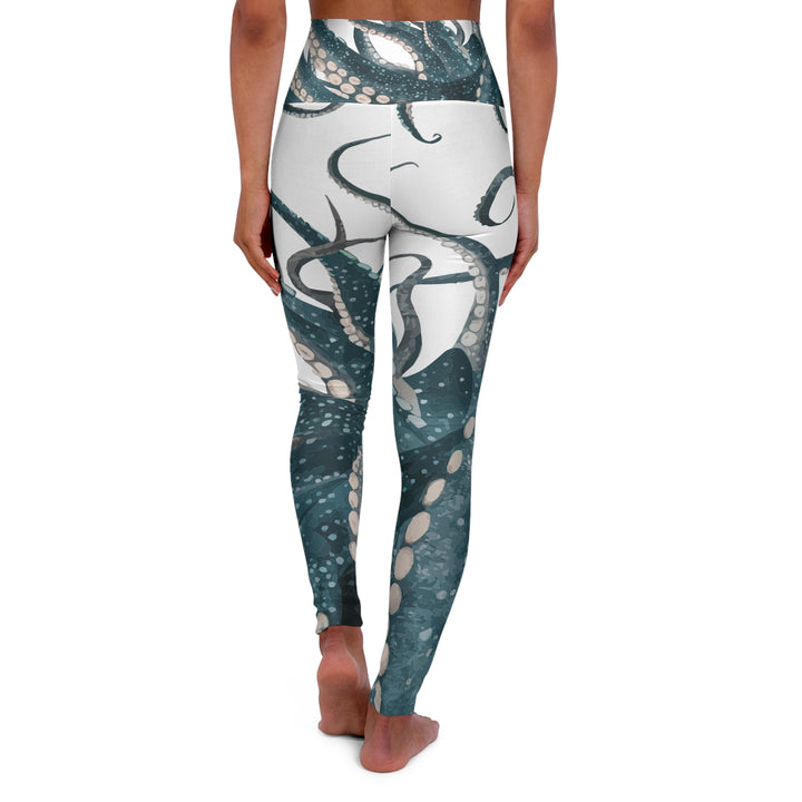 High Waisted Yoga Leggings - Octopus