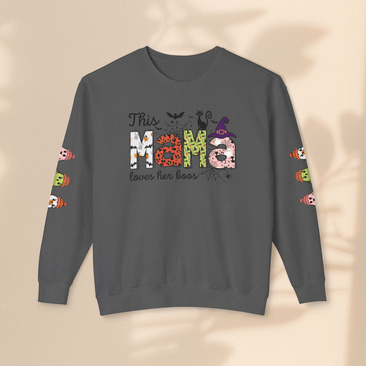 Unisex Lightweight Crewneck Sweatshirt - This Mama Loves Her Boos