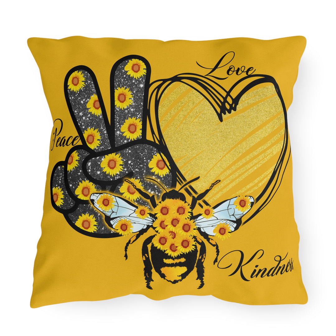 Outdoor Pillows - Peace, Love, Kindness