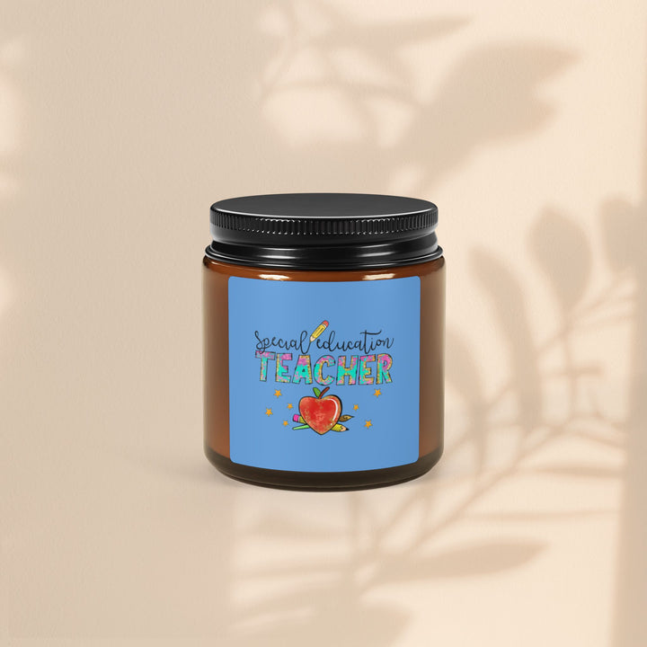 Scented Soy Candle (Multi-Size, Amber Jar) - Special Education Teacher