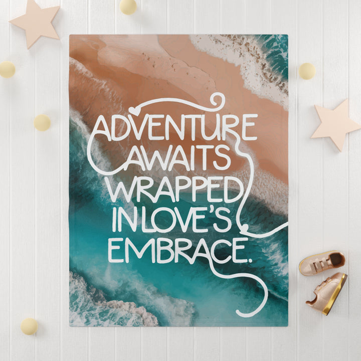 Soft Fleece Baby Blanket - Adventure Awaits