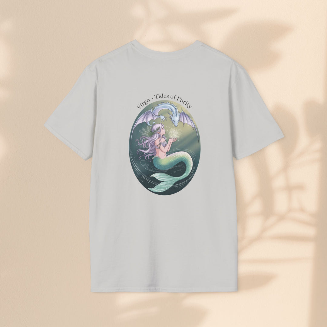 Mermaid Virgo T-Shirt, Ocean Art Tee, Summer Fashion, Gift for Beach Lovers, Sea Creature Apparel