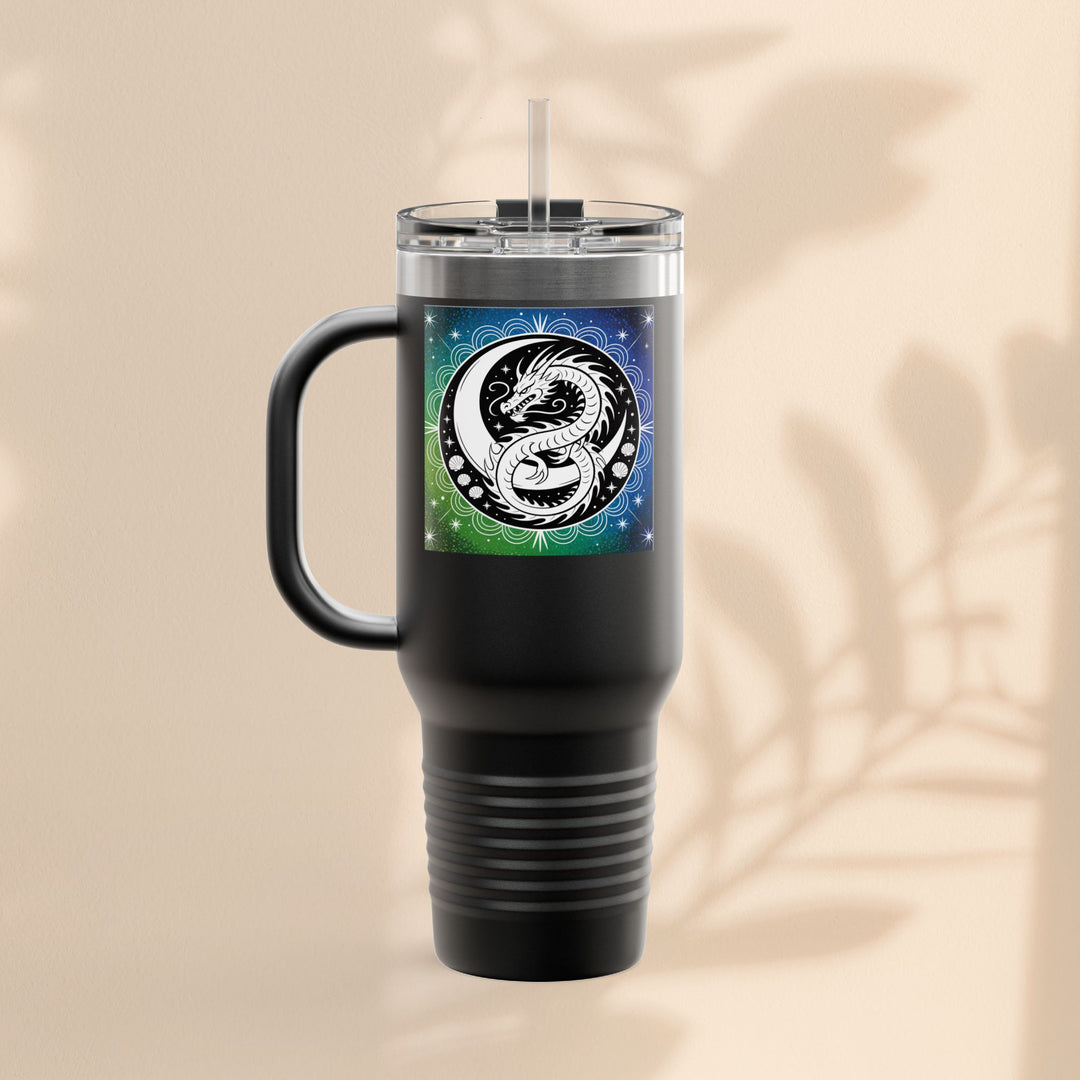 Galaxy Dragon Insulated Travel Mug - 40oz Eco-Friendly Water Bottle, Perfect for Camping, Road Trips, Gifts for Him/Her, Motivational Cup