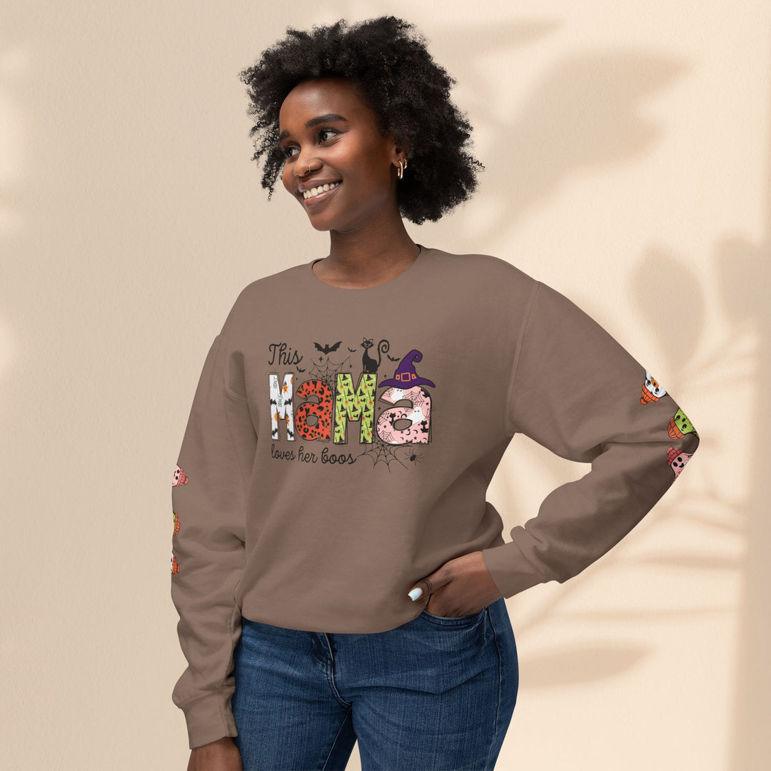 Unisex Lightweight Crewneck Sweatshirt - This Mama Loves Her Boos