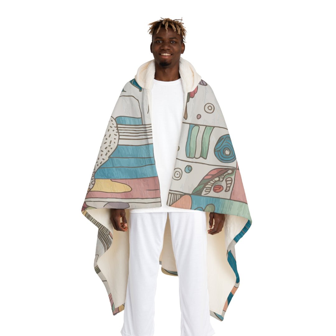 Hooded Sherpa Fleece Blanket - Ocean Rug