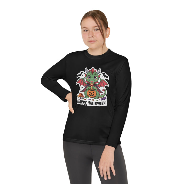Halloween Youth Long Sleeve Tee, Cozy Tee for Kids, Spooky Costume Alternative, Perfect for Halloween Parties, Trick-Or-Treating