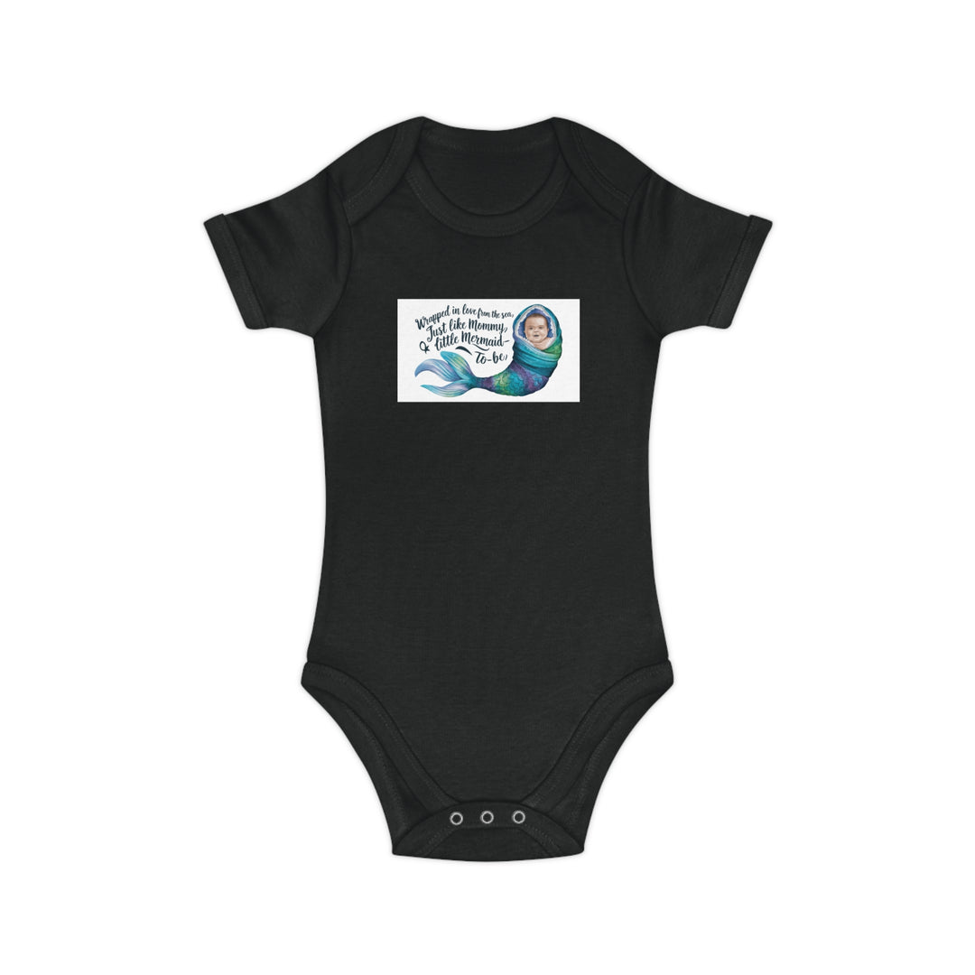 Combed Cotton Baby Bodysuit - Little Mermaid To Be