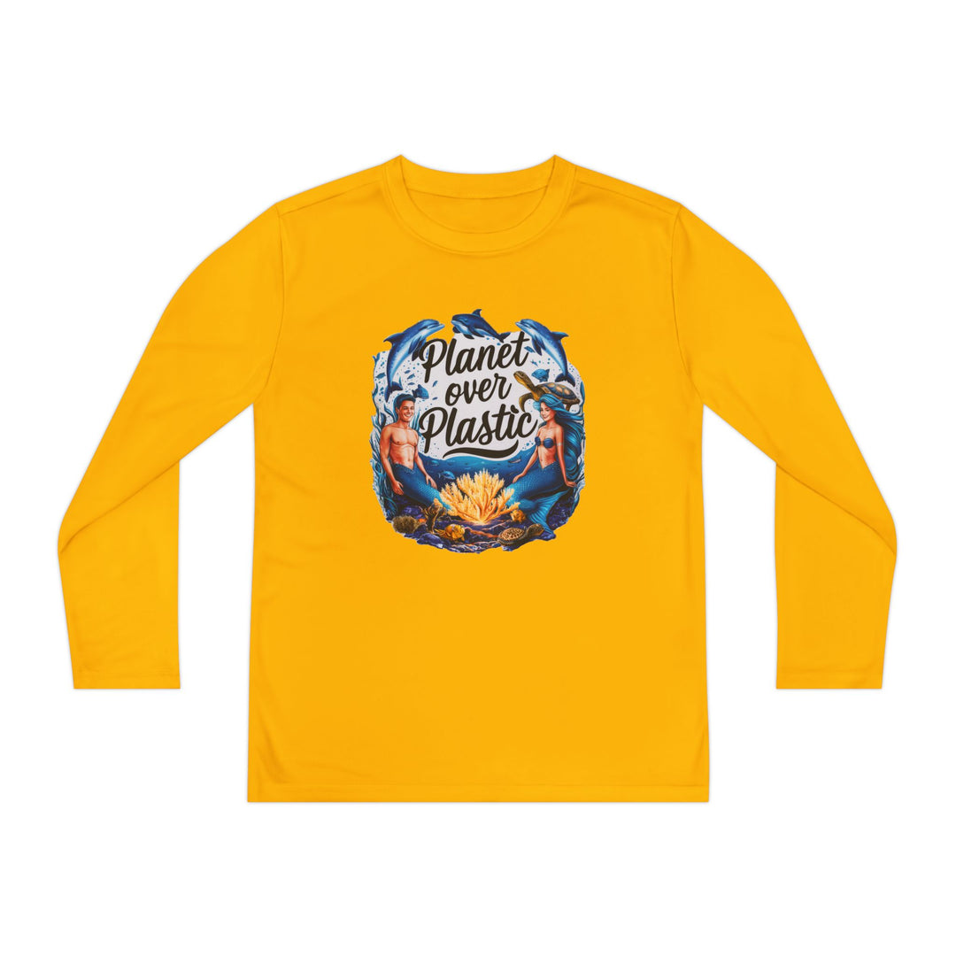 Youth Long Sleeve Competitor Tee - Planet Over Plastic