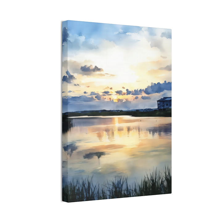 Serene Sunset Landscape Canvas Wall Art